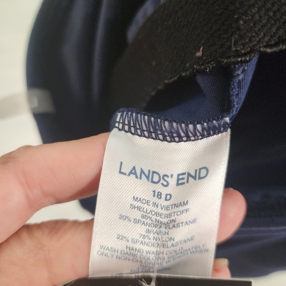 LANDS END NAVY SOFT QUALITY Bathing top - Picture 3 of 3